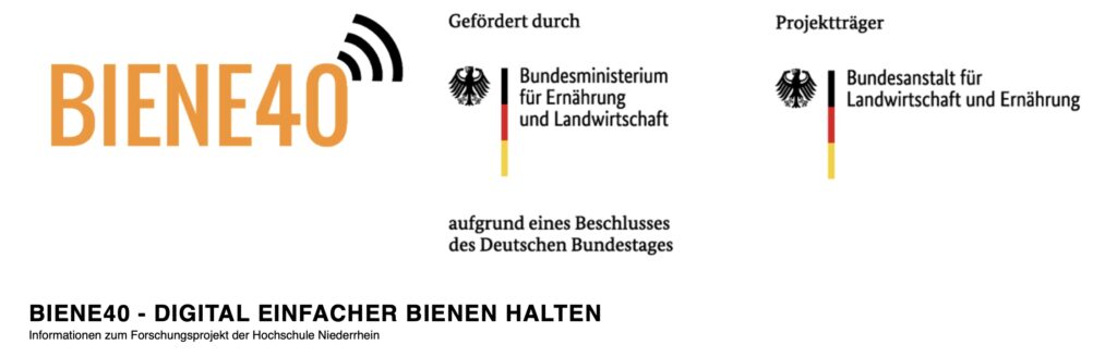 Titelbild Biene40 mit Logo Fördermittelgeber