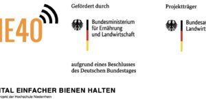 Titelbild Biene40 mit Logo Fördermittelgeber