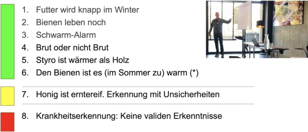 Titelbild: Die wesentlichen Ergebnisse zur Temperaturmessung im Bienenstock aus dem Projekt Biene40